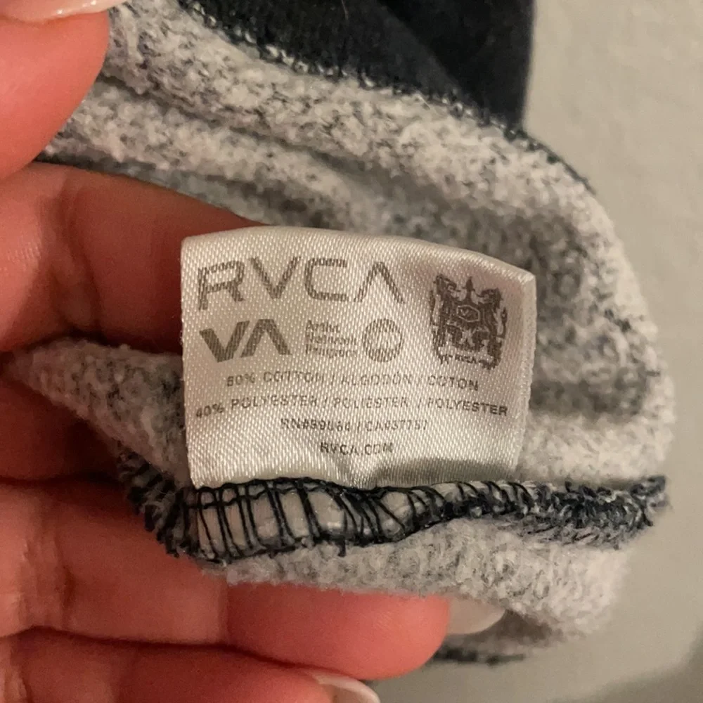 RVCA Double Rope Embroidered Crewneck Sweatshirt in midnight blue